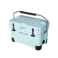 Woods™ ARCTIC Roto-Moulded Cooler with Handle, 20-L, Light Blue Front_Three_Fourths_Angled_Left