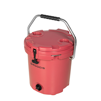 Woods™ ARCTIC Roto-Moulded Bucket Cooler with Handle, 19-L, Red Front_Three_Fourths_Angled_Left