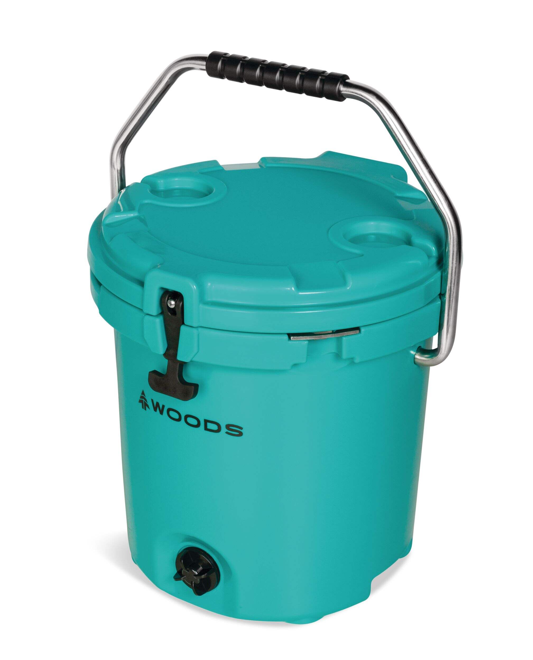 Woods™ ARCTIC Roto-Moulded Bucket Cooler with Handle, 19-L, Turquoise Front_Three_Fourths_Angled_Left