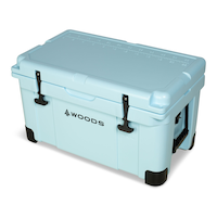 Woods ARCTIC Roto-Moulded Cooler, 35-L, Light Blue Front_Three_Fourths_Angled_Left
