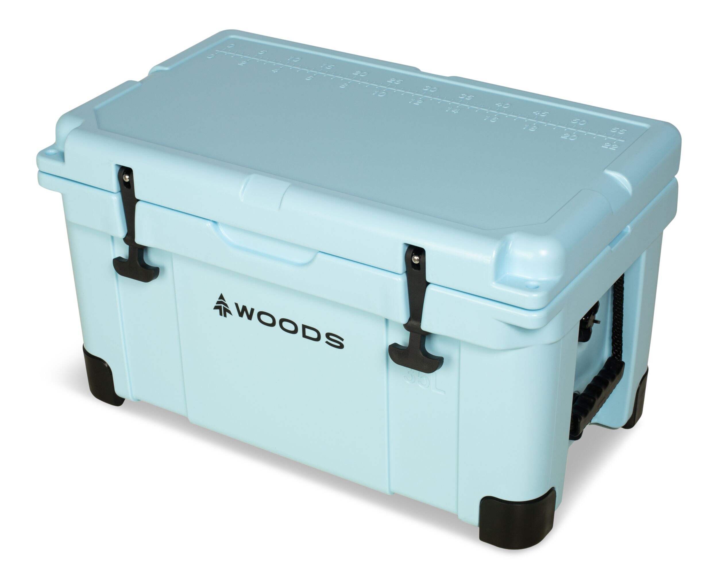 Woods ARCTIC Roto-Moulded Cooler, 35-L, Light Blue Front_Three_Fourths_Angled_Left