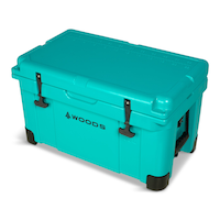 Woods ARCTIC Roto-Moulded Cooler, 35-L, Turquoise Front_Three_Fourths_Angled_Left