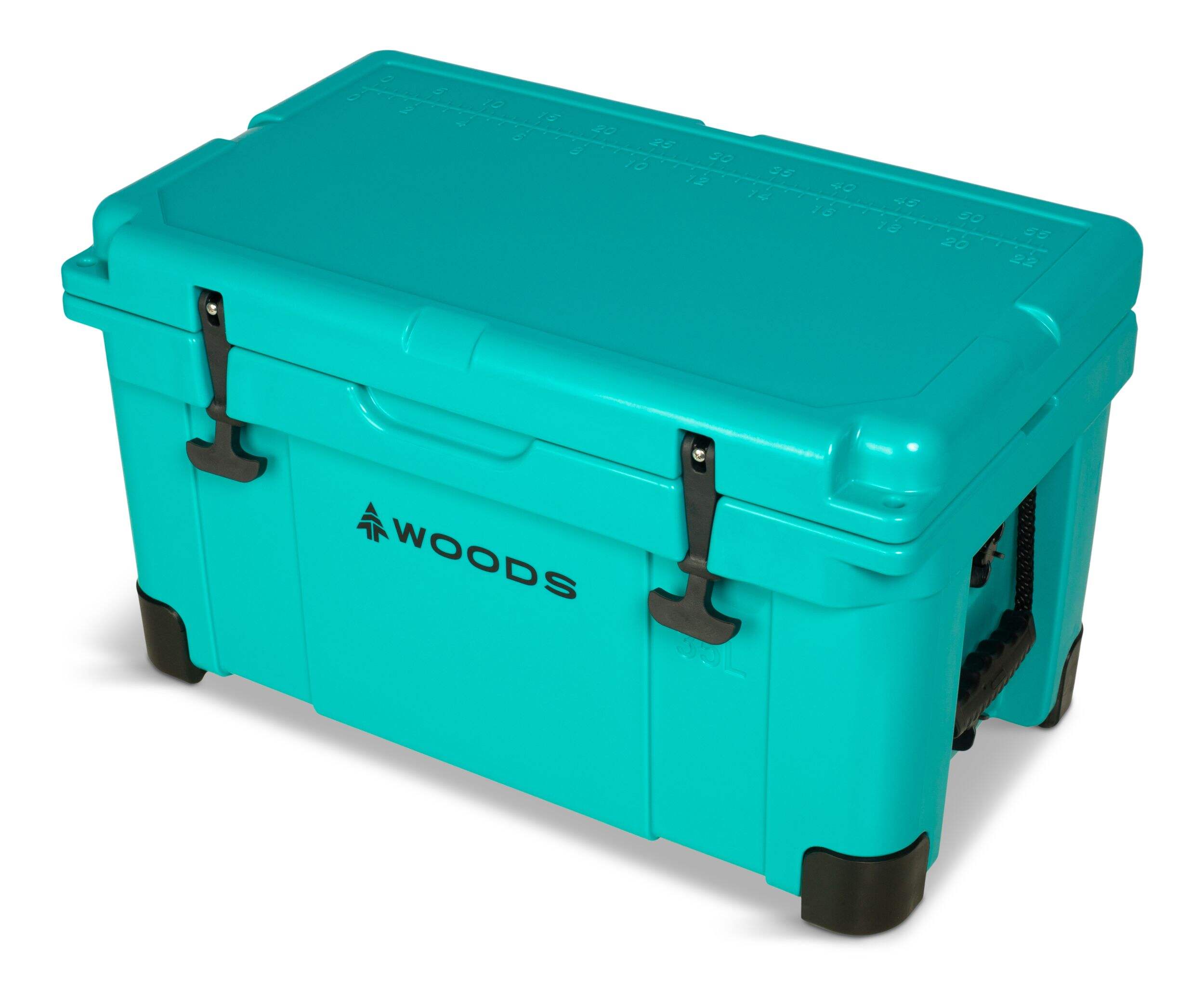 Woods ARCTIC Roto-Moulded Cooler, 35-L, Turquoise Front_Three_Fourths_Angled_Left