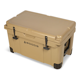 Woods ARCTIC Roto-Moulded Cooler, 35-L, Tan Front_Three_Fourths_Angled_Left