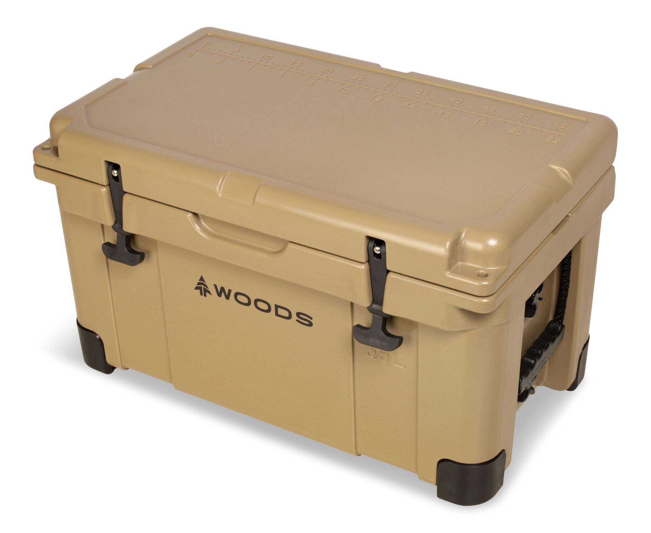 Woods ARCTIC Roto-Moulded Cooler, 35-L, Tan Front_Three_Fourths_Angled_Left