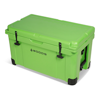 Woods ARCTIC Roto-Moulded Cooler, 55-L, Parrot Green Front_Three_Fourths_Angled_Left