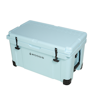 Woods ARCTIC Roto-Moulded Cooler, 55-L, Light Blue Front_Three_Fourths_Angled_Left