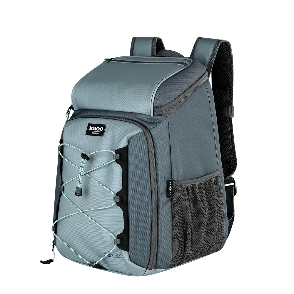 Igloo MaxCold VOYAGER Evergreen Hardtop Backpack, 30-Can Capacity