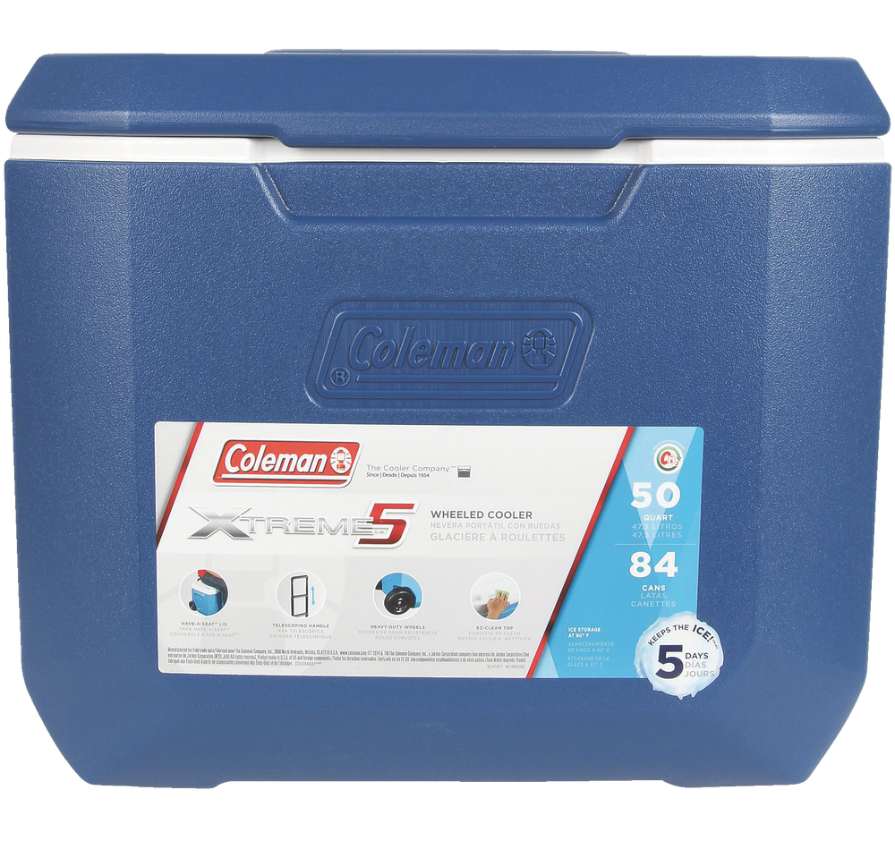 Coleman 50-Quart Xtreme 5-Day Hard Cooler with Wheels, Blue, 47.3-L  Canadian Tire