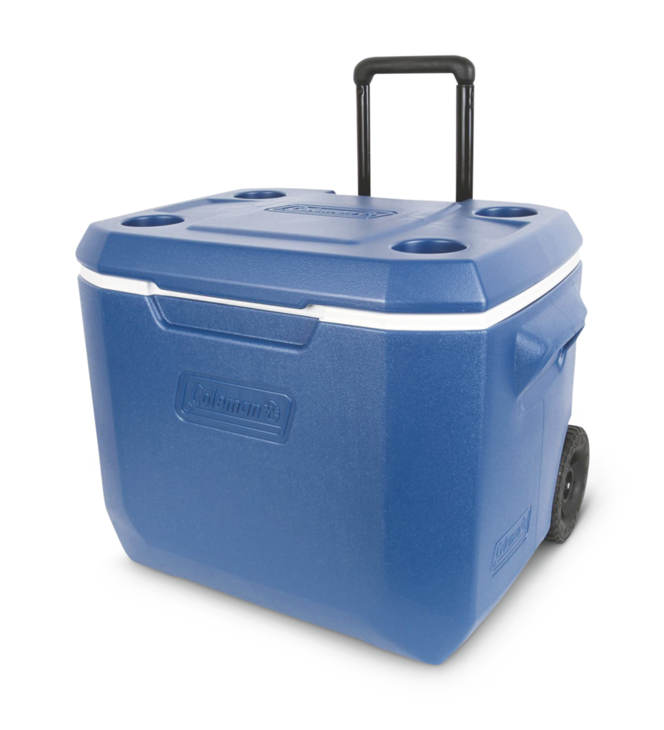 Coleman 50-Quart Xtreme 5-Day Hard Cooler with Wheels, Blue, 47.3-L Front_Three_Fourths_Angled_Left