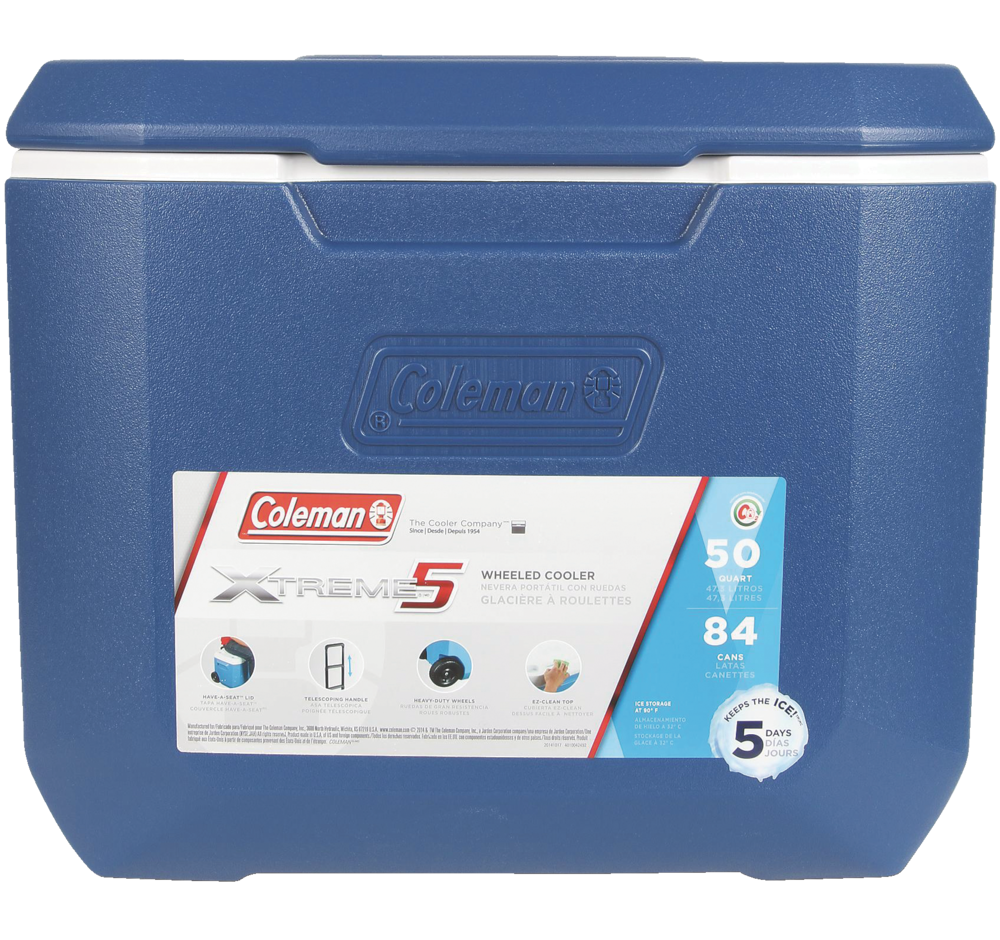 Coleman Wheeled Cooler, with Handle, 47.3L, Blue Canadian Tire