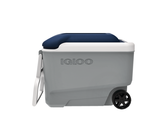 Igloo Wheelie Cooler, with Handle, 53 Can Capacity, 38L, Grey/Blue