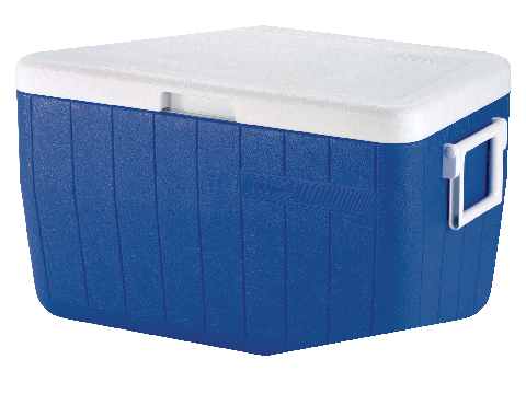 Coleman Chiller 48-Quart Hard Cooler, Holds 2-L Bottles Upright, Blue ...