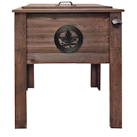 Cryopak Wooden Cooler, 60 Can Capacity, 40-L, Brown Front_Elevated