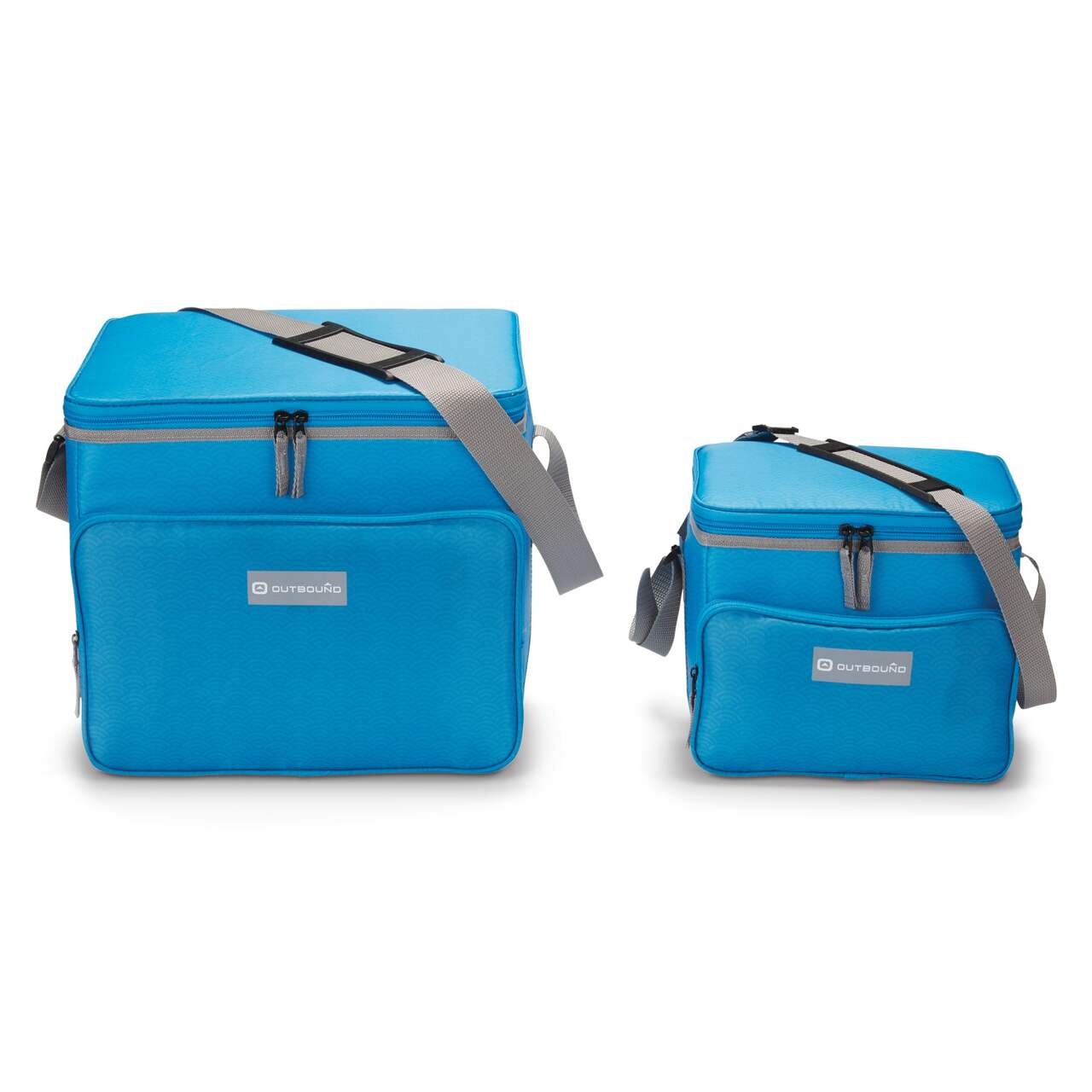 Outbound Wheeled Picnic Cooler, with Handle, 18 Can Capacity, Blue
