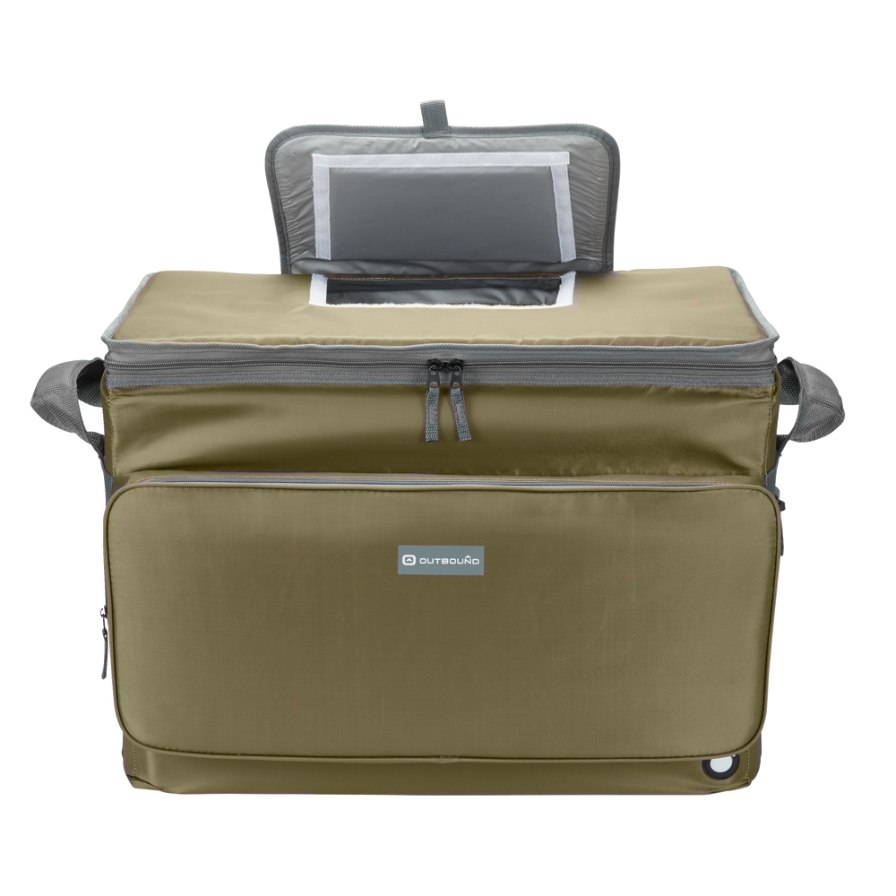 Outbound Foldable Soft Cooler, 96 Can Capacity, 67L, Olive/Green
