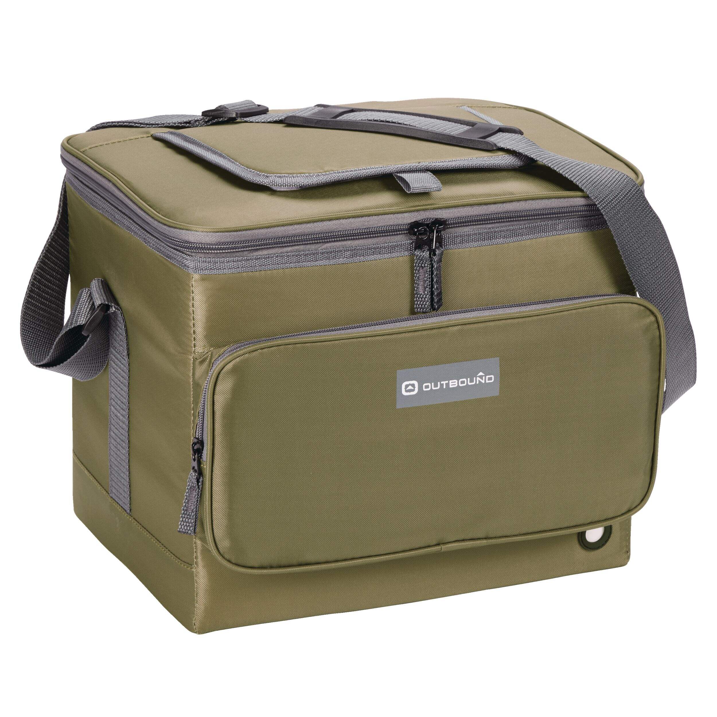 Outbound Small Collapsible Soft Cooler, 24 Can Capacity, 40-L, Olive/Green Front_Three_Fourths_Angled_Right