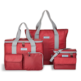 Outbound Soft Cooler, with Tote Combo Pack, Red, 3-pc Front_Flat
