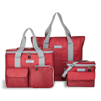 Outbound Soft Cooler, with Tote Combo Pack, Red, 3-pc Front_Flat