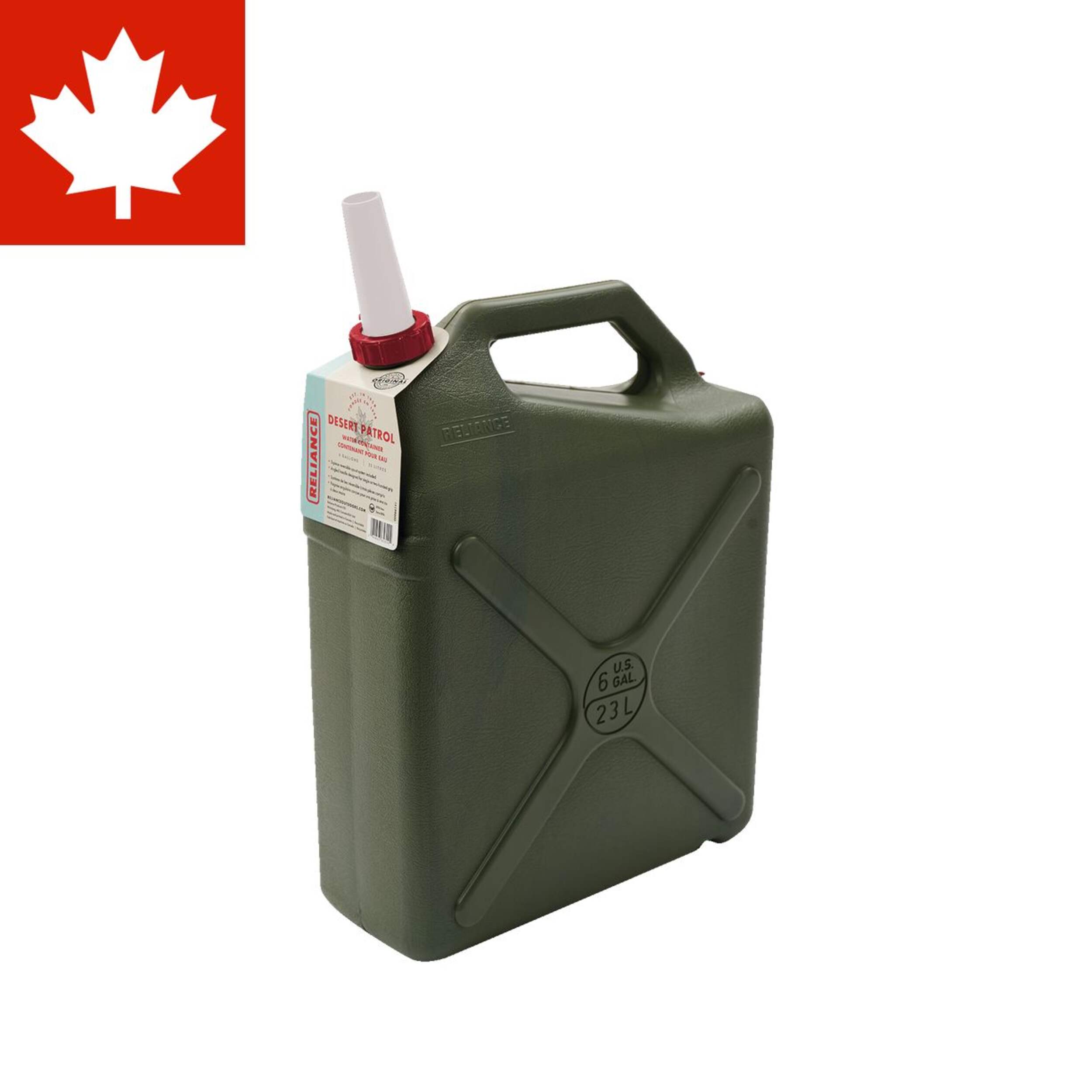 Reliance Desert Patrol Water Container, 23 L Front_Angled_Left
