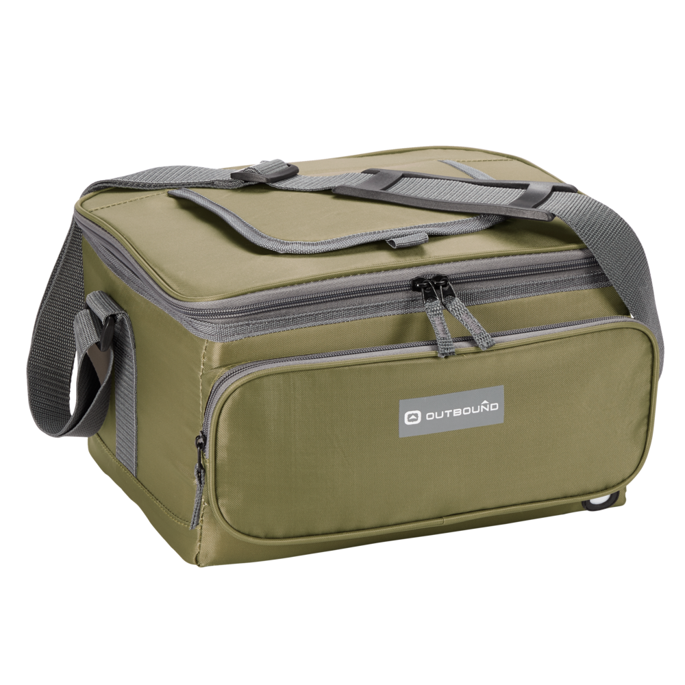 Outbound Collapsible Soft Cooler, 12 Can Capacity, 7L, Green