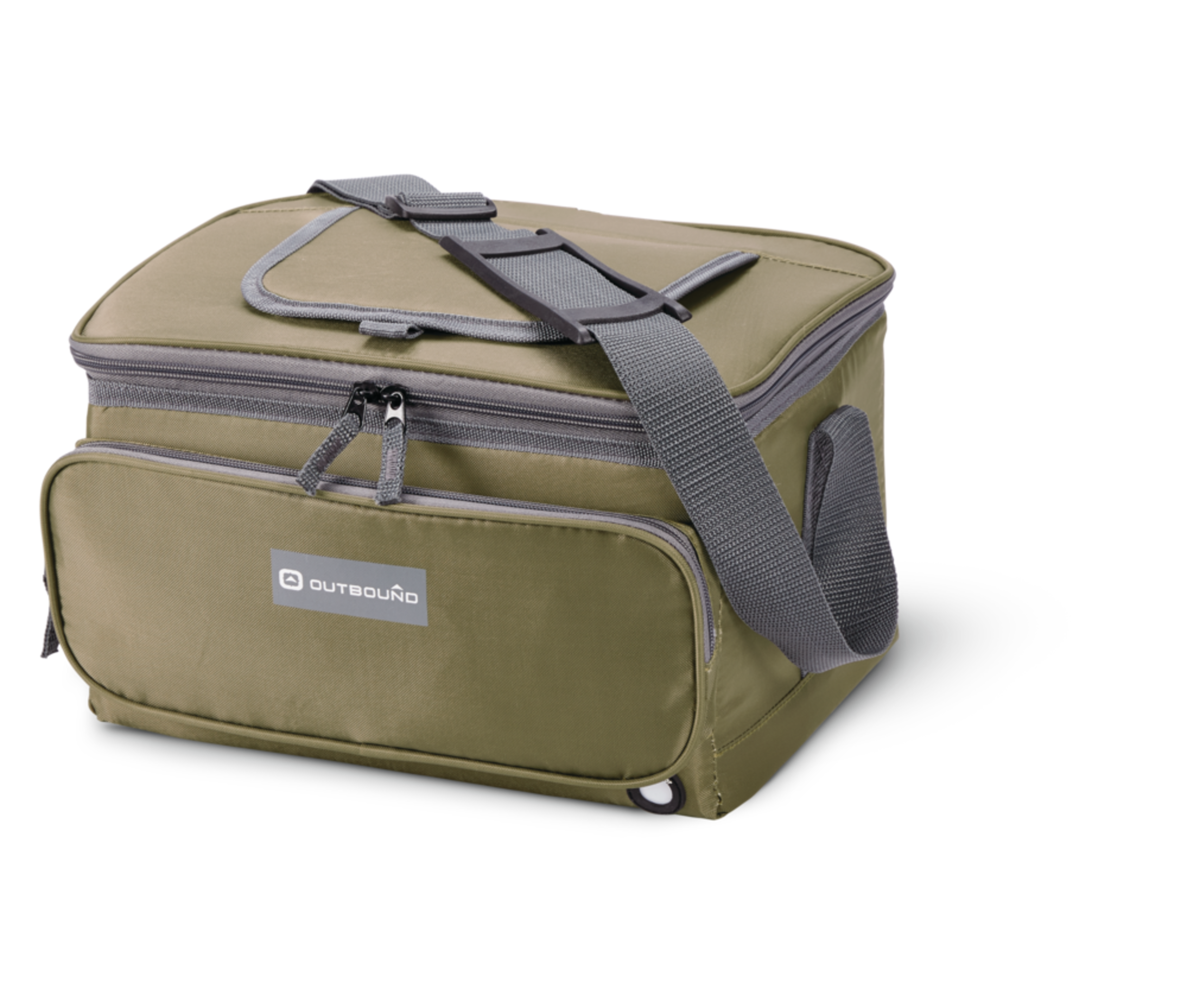 Outbound Collapsible Soft Cooler, 12 Can Capacity, 7-L, Green Front_Three_Fourths_Angled_Left
