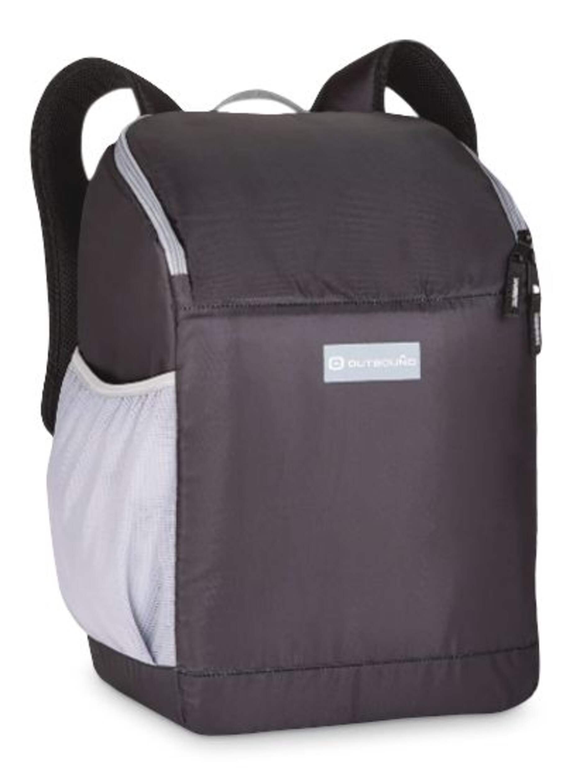Outbound Backpack Soft Cooler, 18-Can, Black Front_Three_Fourths_Angled_Right