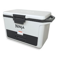 Ninja FrostVault™ 50-Quart Portable Hard Cooler with DryChill™ Drawer, White Front_Three_Fourths_Angled_Left