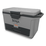 Ninja FrostVault™ 50-Quart Portable Hard Cooler with DryChill™ Drawer, Grey Front_Three_Fourths_Angled_Left