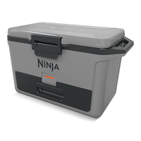 Ninja FrostVault™ 50-Quart Portable Hard Cooler with DryChill™ Drawer, Grey Front_Three_Fourths_Angled_Left