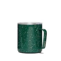 MiiR Stainless Steel Insulated Camp Cup with Press-Fit Slide Lid, Black, 12-oz Front_Three_Fourths_Angled_Left