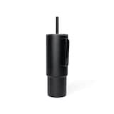 MiiR Stainless Steel Insulated All Day Straw Cup with Handle, Black, 32-oz Front_Three_Fourths_Angled_Left