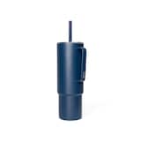 MiiR Stainless Steel Insulated All Day Straw Cup with Handle, Tidal Blue, 32-oz Front_Three_Fourths_Angled_Left