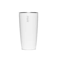 MiiR Stainless Steel Insulated Travel Tumbler with Press-Fit Slide Lid, White, 16-oz Front_Flat