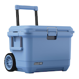 Coleman® Pro 55-Quart Wheeled Hard Cooler, Blue Front_Three_Fourths_Angled_Right