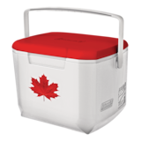 Coleman Canada Day Storage Cooler, with Handle, 15-L, White Front_Angled_Left