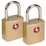 Maple Leaf Travel Sentry TSA-Approved Mini Brass Travel Luggage/Suitcase Key Locks, 2-pk Front_Angled_Right