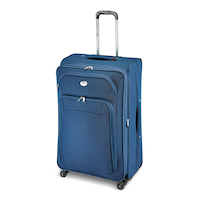 Outbound Coast Expandable Softside Spinner Wheel Travel 28-in Suitcase, Wet Pocket, Blue Front_Three_Fourths_Angled_Left