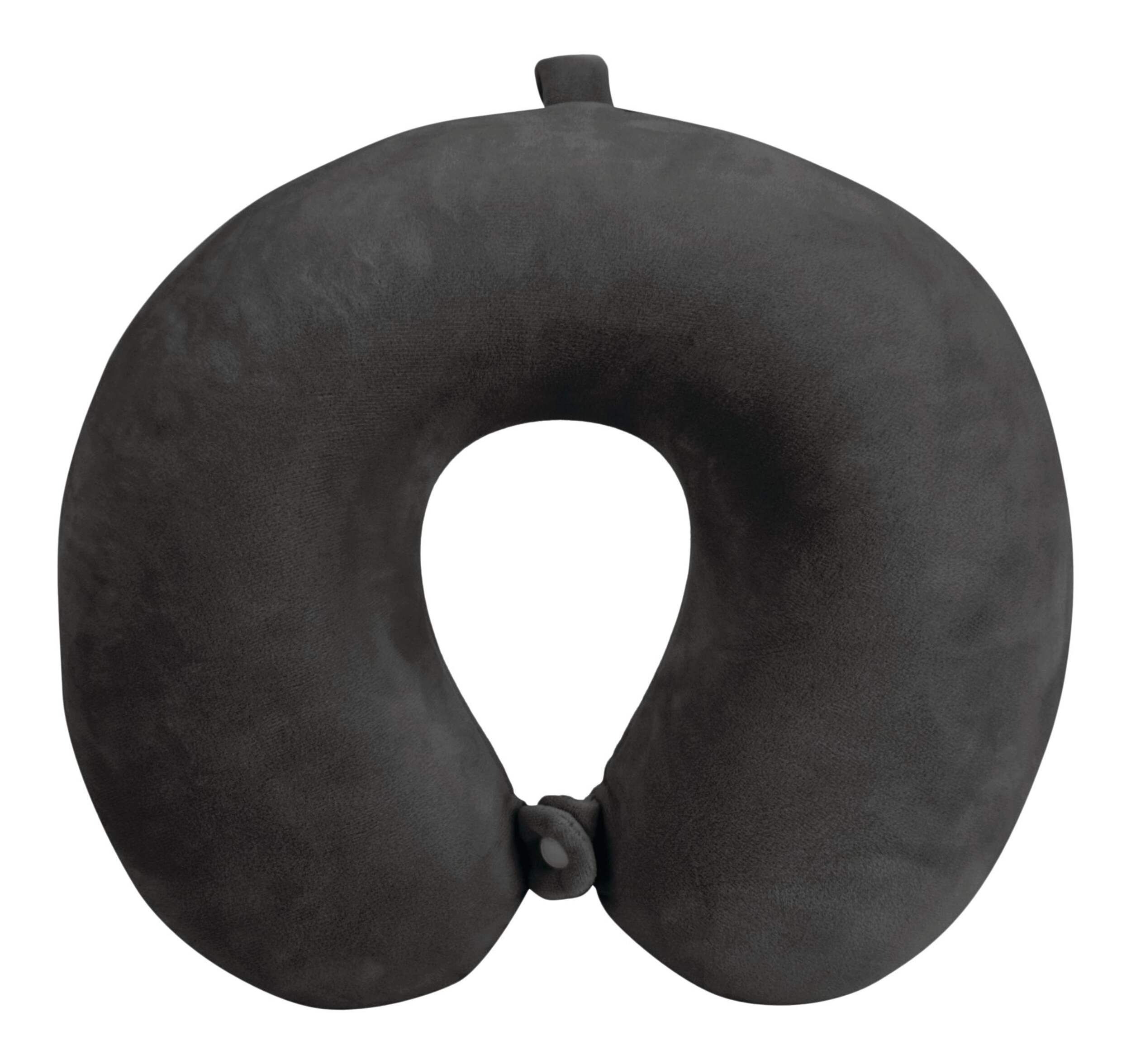 Maple Leaf Plush Memory Foam Head & Neck Support Travel Pillow For Airplane & Car Front_Flat