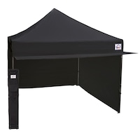 Impact Alumix Instant Canopy Portable Pop-Up Commercial Sun Shelter Market Tent w/ Walls, 10-ft x 10-ft