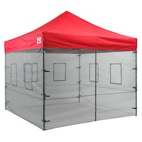 Impact Instant Canopy Pop-Up Shelter Tent Universal Food Service Wall Kit, 10-ft x 10-ft, 4-pk