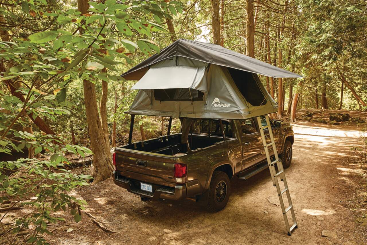 Tente de camping escamotable pour toit de voiture pour 2 personnes