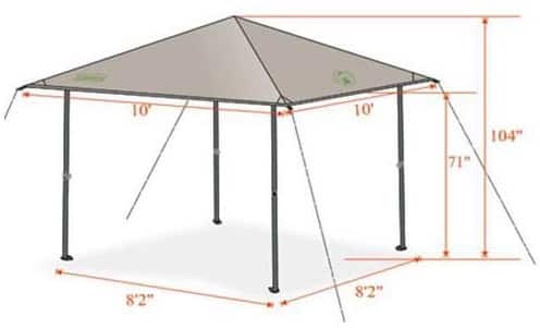 coleman light and fast 10x10 sun shelter