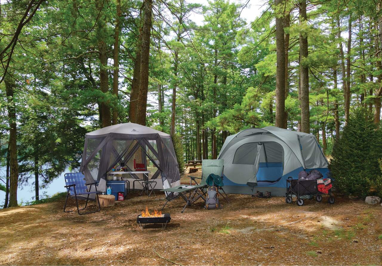 Abri de camping instantané moustiquaire/auvent/abri à 2 portes Woods Nook,  17 x 15 pi