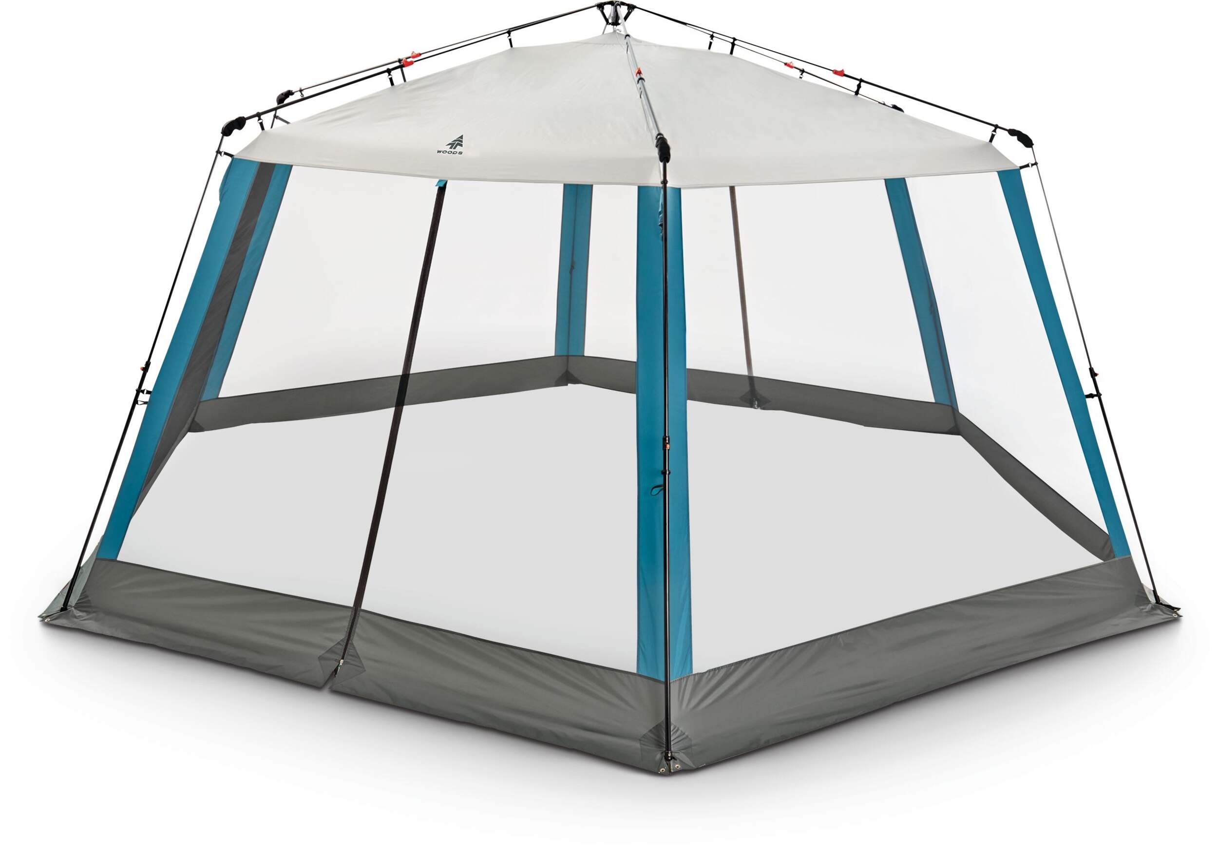 Abri de camping instantané moustiquaire/auvent/abri à 2&nbsp;portes Woods Nook, 17 x 15&nbsp;pi Front_Angled_Left