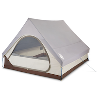 Woods Heritage A-Frame 3-Season, 6-Person Camping Tent w/ 2-Doors, Rain Fly & Carry Bag Front_Three_Fourths_Angled_Left
