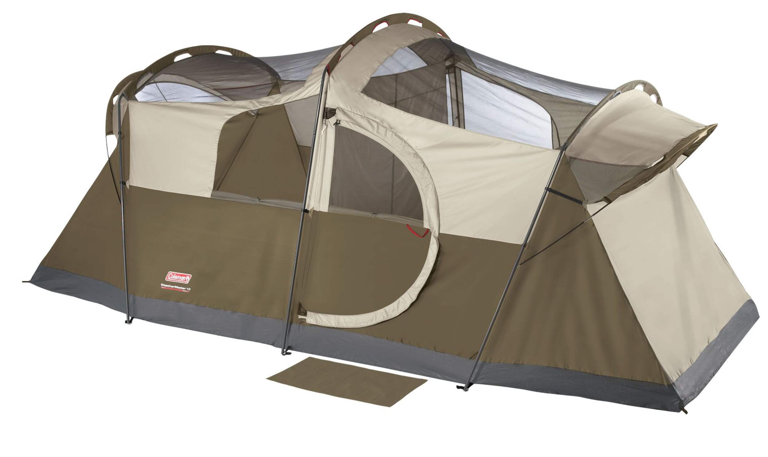 Coleman WeatherMaster 10-Person Camping Tent Front_Angled_Left