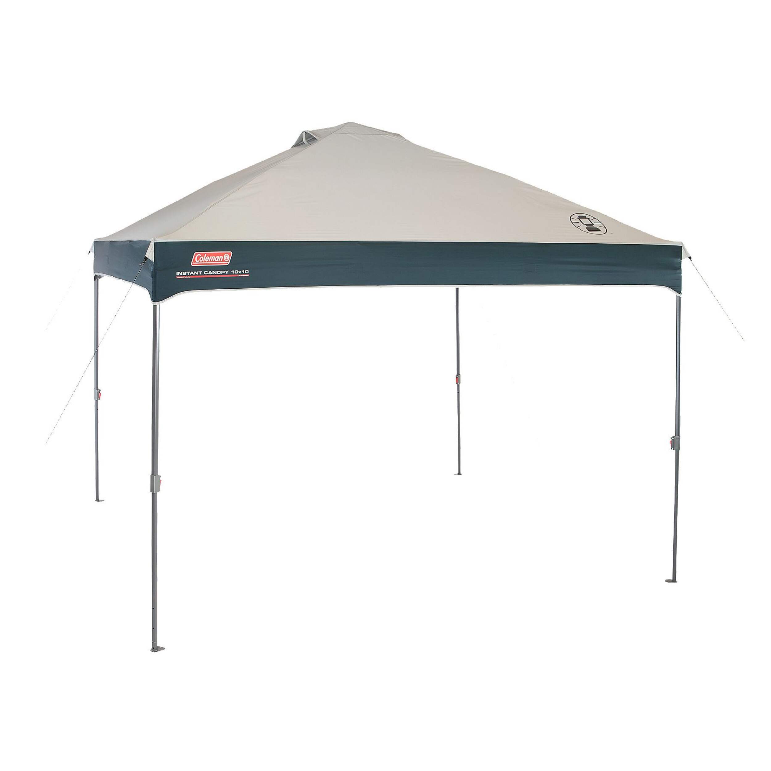 Coleman Canopy Sun Shelter w/ Full-Length Shade Wall, 10-ft x 10-ft Front_Angled_Right