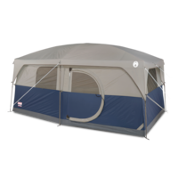 Coleman Hampton 3-Season, 9-Person, 2-Room Camping Cabin Tent with Room Divider, Rain Fly & Carry Bag
