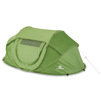 Outbound 2-Person 1-Piece Hoop Frame Instant Pop-Up Camping Dome Tent w/ Rain Fly & Carry Bag Front_Angled_Left